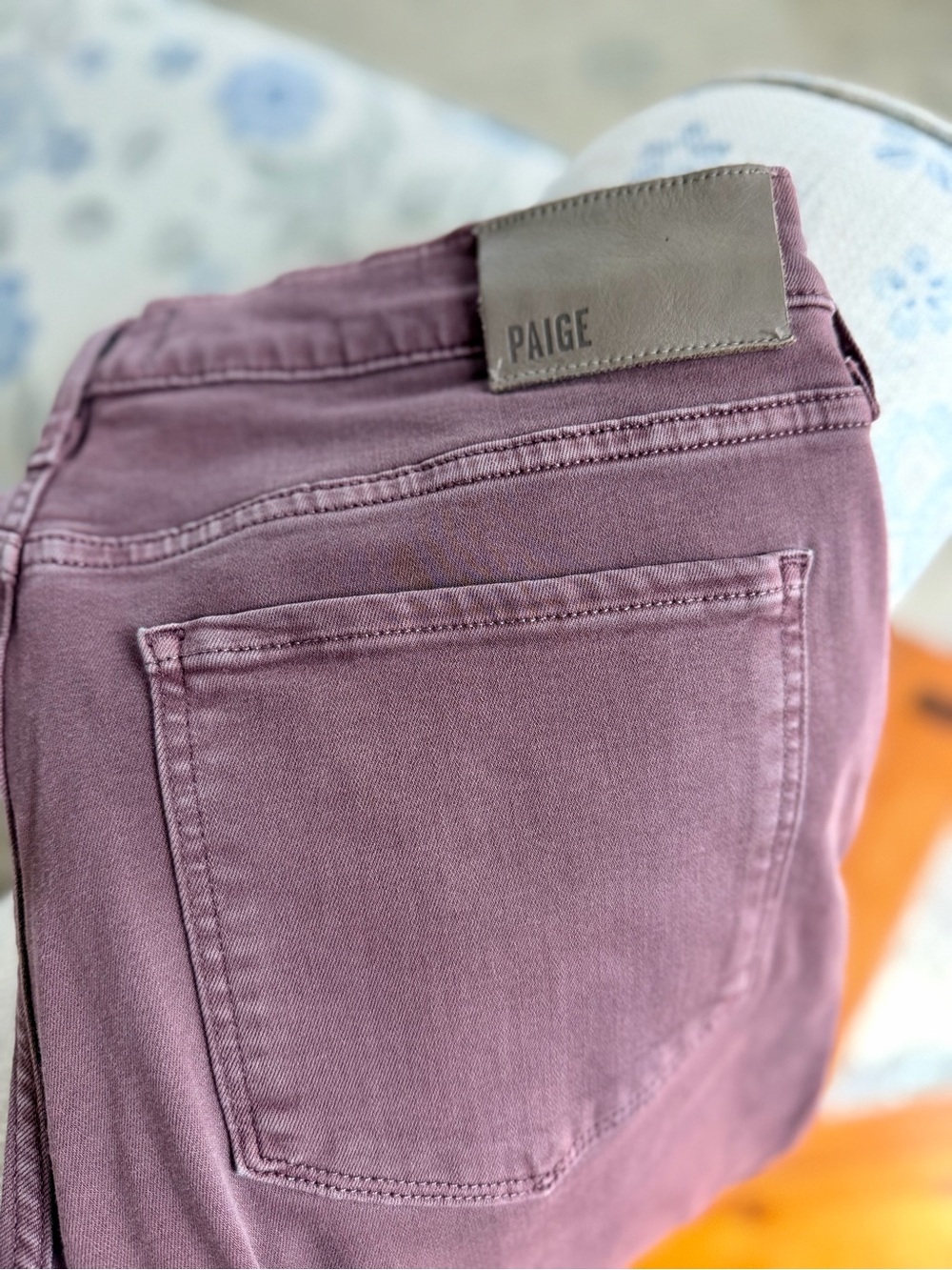 NWOT Mens PAIGE Lennox Slim Fit Mauve/Rosewood Jeans — Size 34